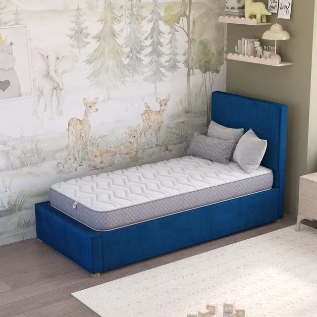 Aspire Kids Anti Allergy Bonell Spring Mattress with OEKO-TEX Fabric, White, W: 120 cm, D: 200 cm