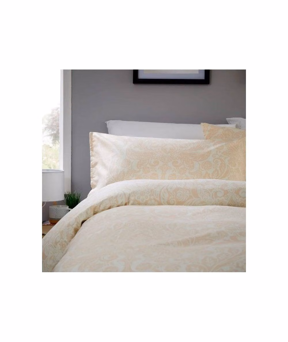 New Edge Blinds Aria Microfibre Duvet Cover in Beige/Sand, W: 180 cm, L: 200 cm – 2