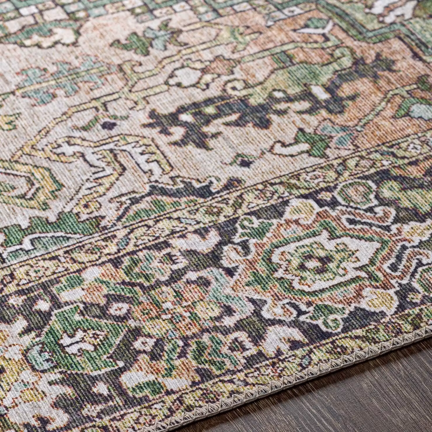 Livabliss Iris Vintage Boho Rectangular Rug in Red, Blue, Beige and Green, W: 80 cm, L: 230 cm – 3