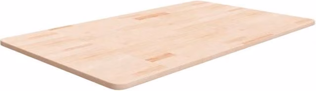 Berkfield Home Bathroom Countertop in Brown Untreated Solid Wood W/D/H: 100 x 60 x 1.5 cm