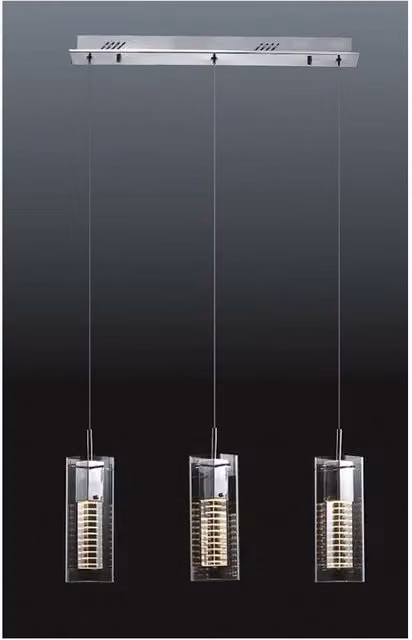 Italux Verizon Modern Bar Pendant Light in Black or Silver – 3