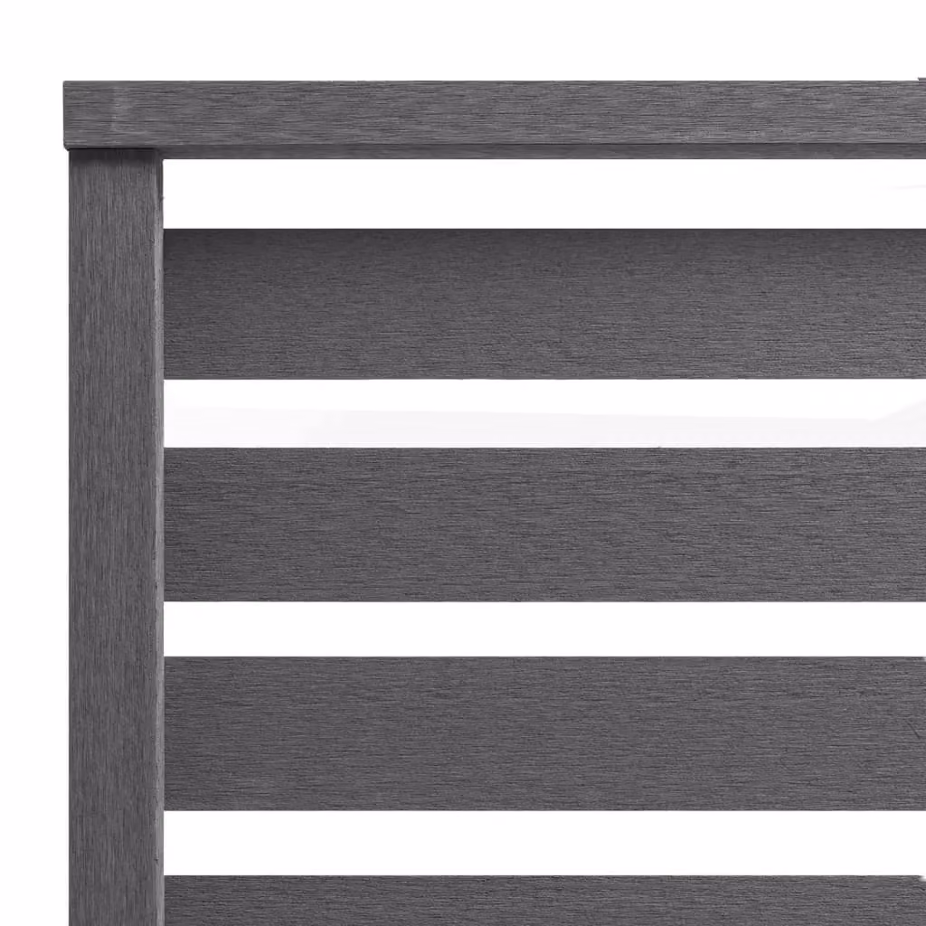 Berkfield Home Grey WPC Rectangular Semi-Transparent Fence Panel W/H: 180 x 180 cm – 3