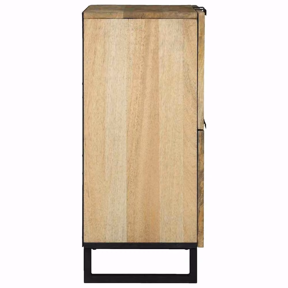 Berkfield Home Modern Sideboard in Brown, Made of Solid Mango Wood and MDF, W/D/H: 60 x 33.5 x 75 cm – 3