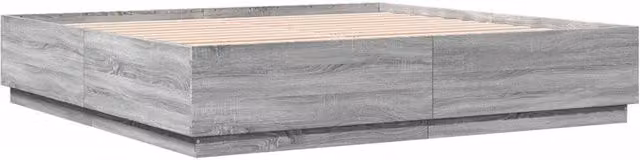 Berkfield Home Modern Bed Frame in Grey Sonoma, W/D/H: 200 x 40 x 203.5 cm – 1