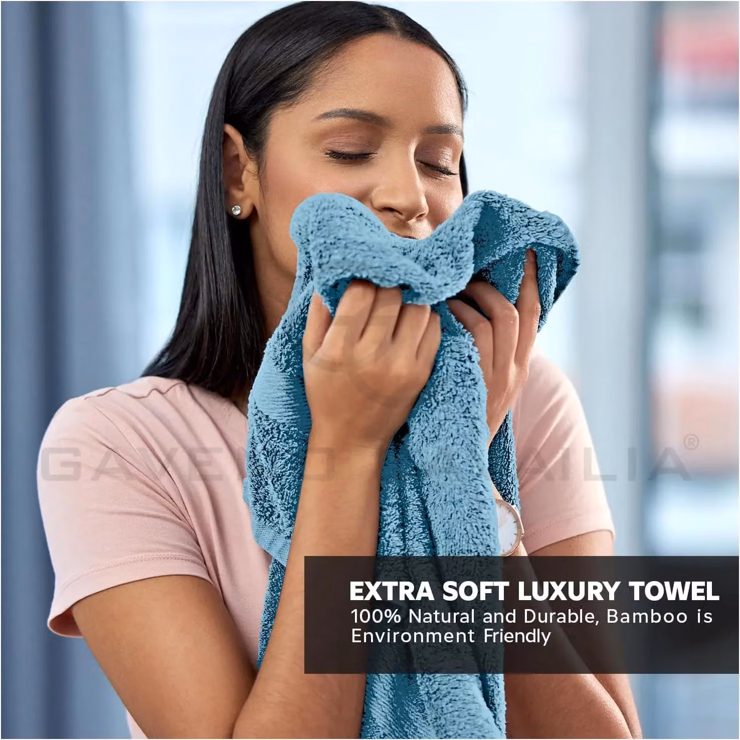 Gaveno Cavailia 2 Pack Blue Bamboo Towels – 3