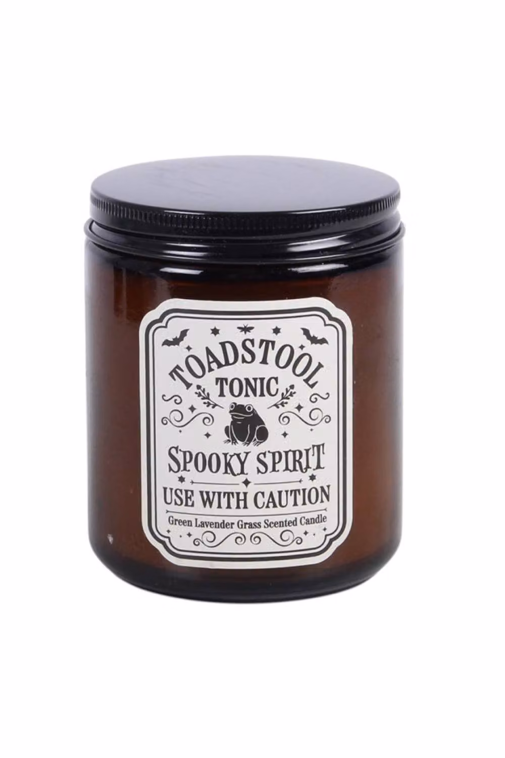 KDMD Toadstool Tonic Lavender Grass Apothecary Jar Candle in Amber Glass – 2