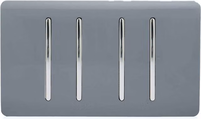 Trendi Flush Switch in Grey and Silver – 1