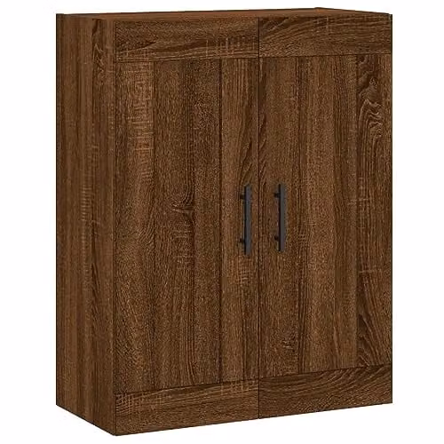 vidaXL Wall Mounted Cabinet in Brown Oak, W/D/H: 69.5 x 34 x 90 cm – 1
