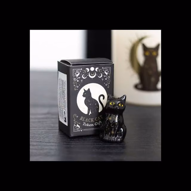 KDMD 24 Pack Black Ceramic Celestial Black Cat Token Gifts – 1