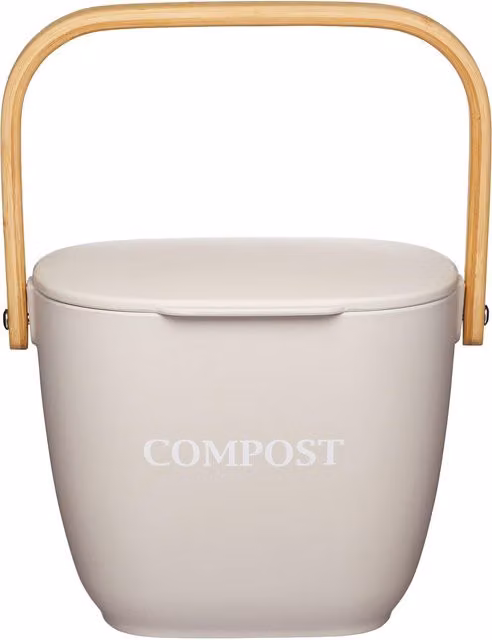 KitchenCrafts Bamboo Fibre Compost Bin in Grey