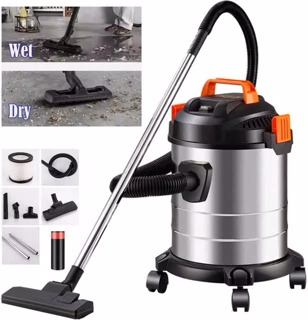 KORVIXA 2000W Bagless Vacuum Cleaner in Black and Silver with Stainless Steel Details – 1