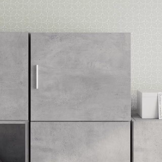 Berkfield Home Wall Mounted Cabinet in Grey Matt MDF, W: 45 cm, D: 42.5 cm, H: 40 cm