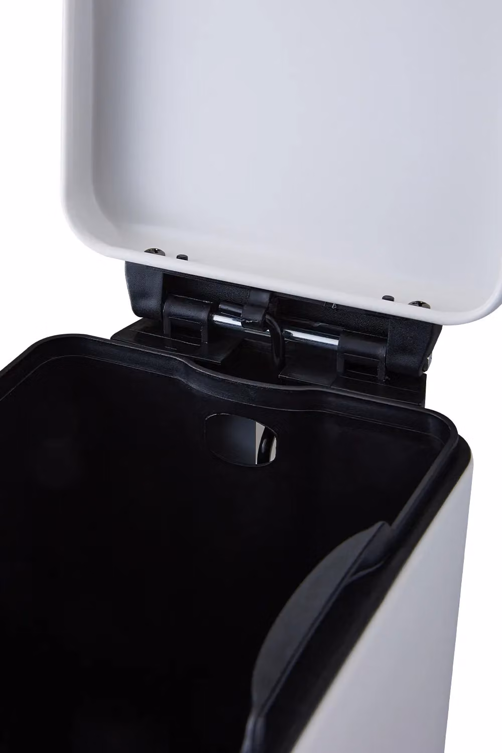 Living and Home 6L Stainless Steel Trash Bin with Soft-Close Foot Pedal and Removable Inner Bucket in White – 5