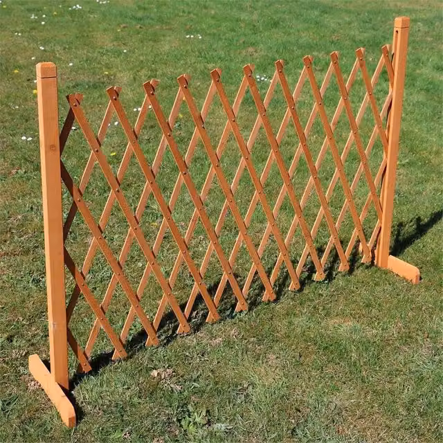 Havendro Freestanding Expanding Wooden Trellis Fence, Brown, W/H: 100 x 100 cm