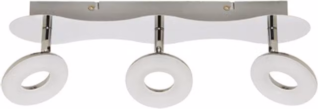 CGC AVA Three Head Adjustable Bar Ceiling LED Spotlights in Chrome