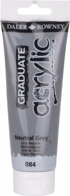 Daler Rowney Graduate Acrylic Paint, Neutral Grey, 120ml
