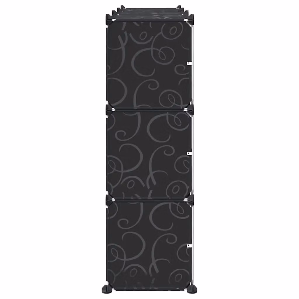 Berkfield Home 9 Cube Storage Organiser with Doors in Black Matt Plastic – 4