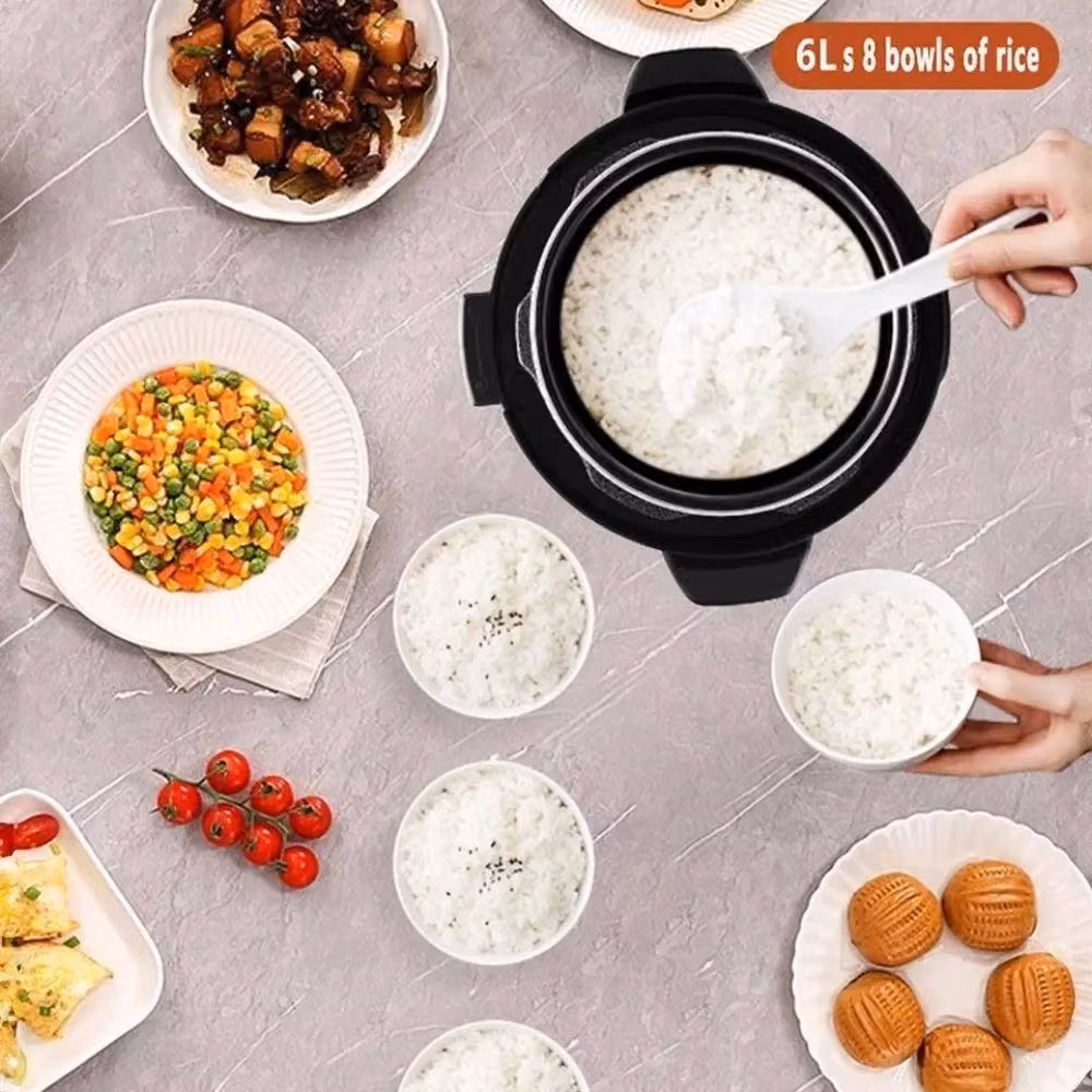 PAWNORA 6L Smart Electric Pressure Cooker in Silver with Stainless Steel Finish and Keep Warm Function – 5
