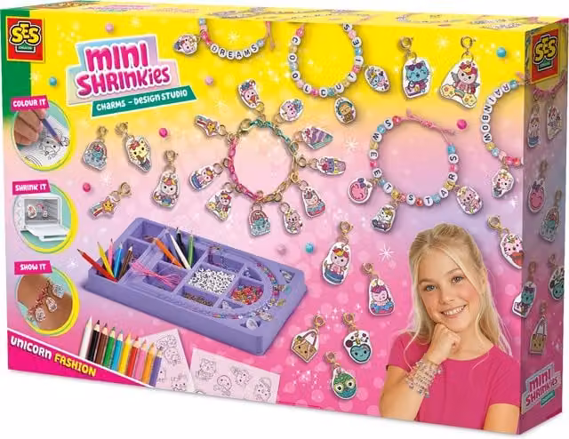 SES Creative Jewelry Threading Set in Pink and Orange