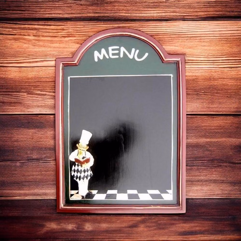 Minster Chef Menu Blackboard, Black, H 60 cm x W 40 cm x D 3 cm – 2