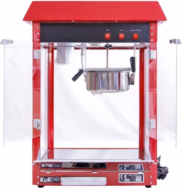 KuKoo 8oz Commercial Popcorn Machine in Red – 1