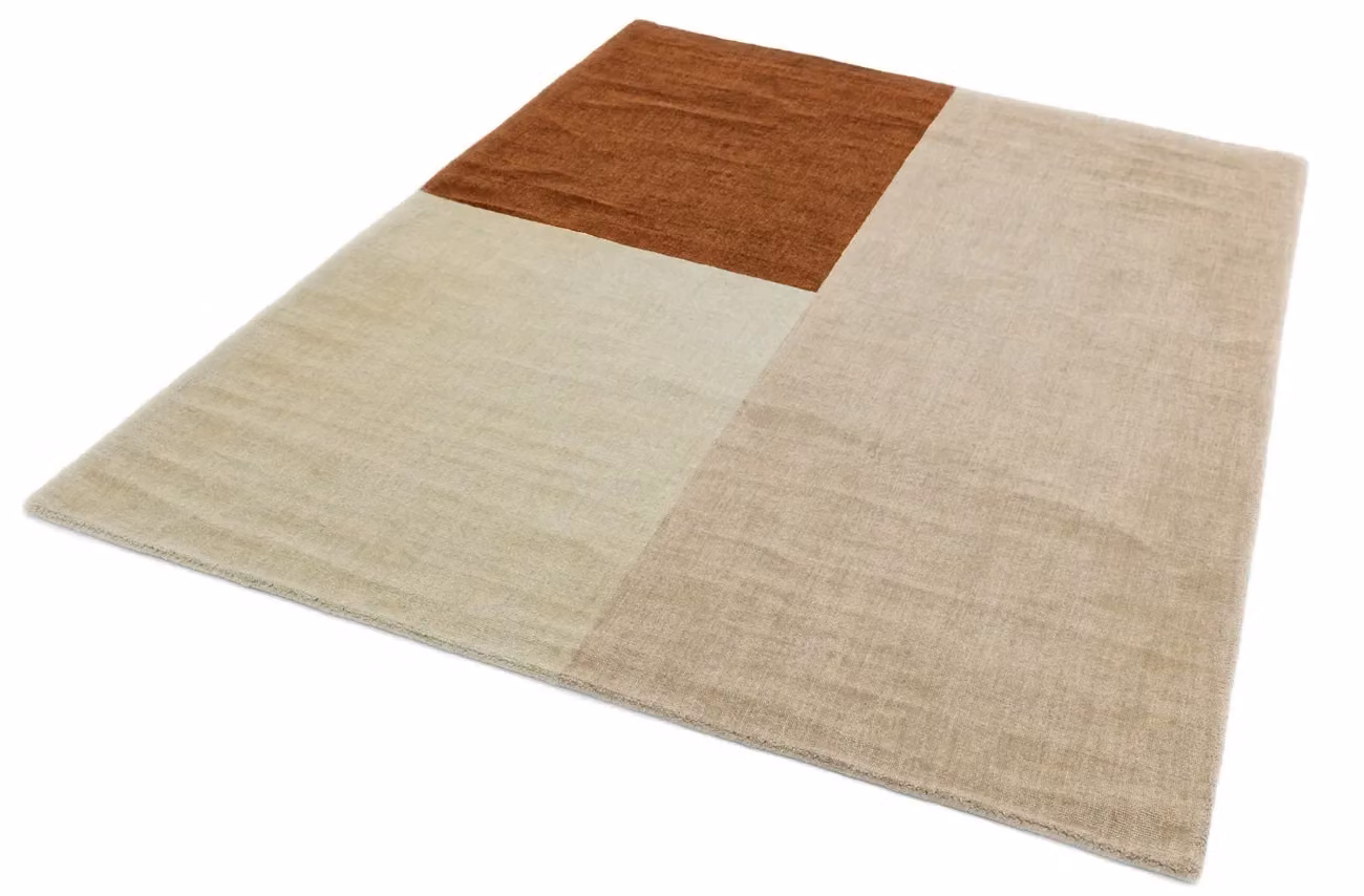 The Rug Shop UK Geometric Wool Hand-Knotted Rug in Beige, W: 160 cm, D: 230 cm – 2