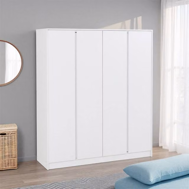 Seconique Malvern 4 Door Wardrobe in White