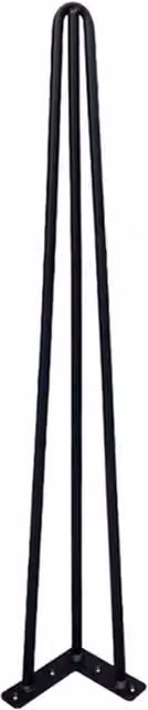 Nordara Set of 4 Matt Black Steel Hairpin Legs, H: 86 cm, W: 52 cm – 1