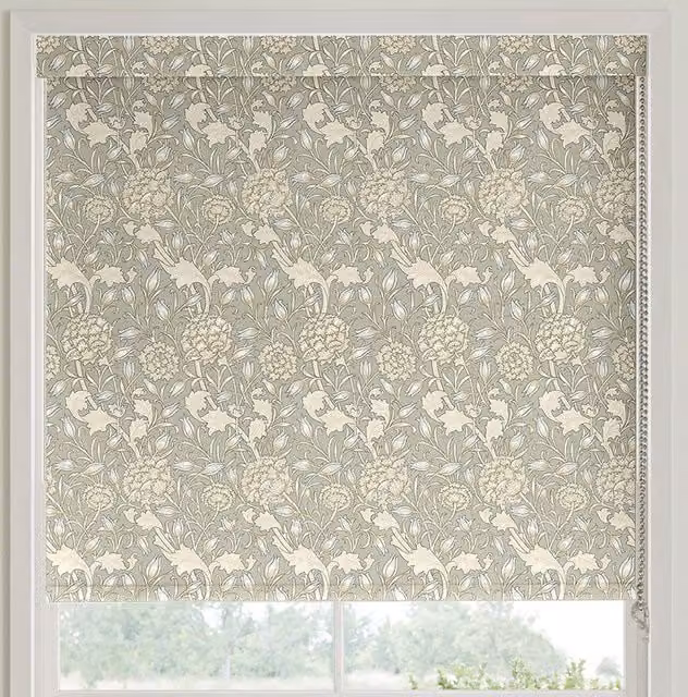 William Morris At Home Wild Tulip Blackout Roller Blind in Sage Green