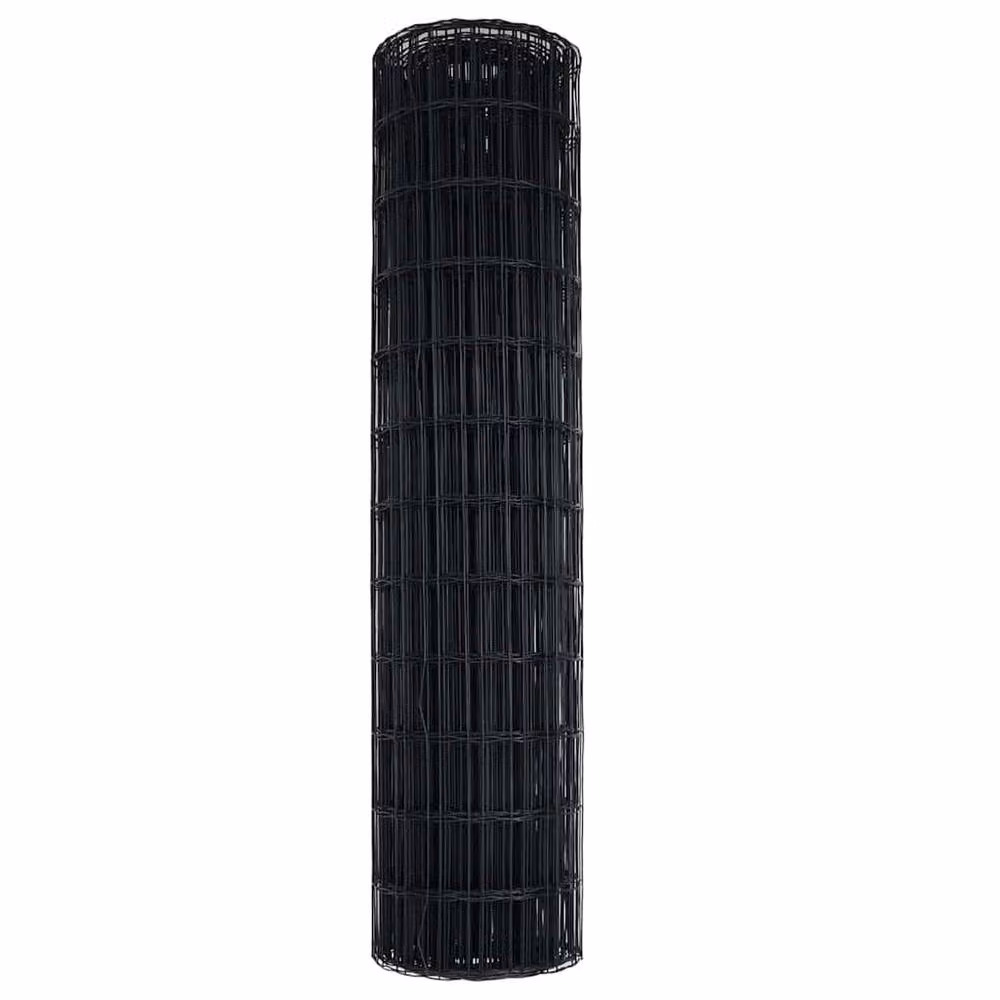 Berkfield Home Euro Fence PVC-Coated Steel Fencing in Dark Grey, 1 x 25 m – 4
