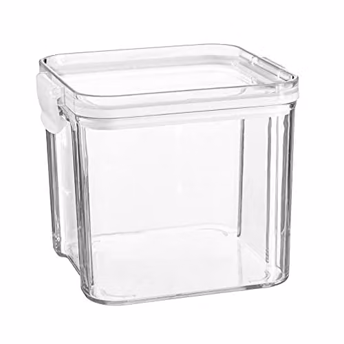 Argon Tableware Food Storage Container, 700ml, White, BPA-Free Leakproof Stackable Airtight Container with Clip Lid