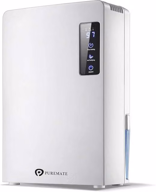 PureMate Portable Dehumidifier, 2200ml, White – 1