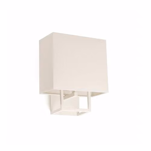 Netlighting Vesper White Fabric and Metal Indoor Wall Lamp with E14 Socket