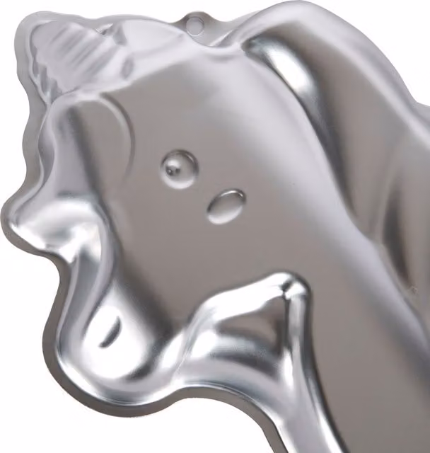 KitchenCraft Silver Anodised Aluminium Unicorn Shaped Cake Tin