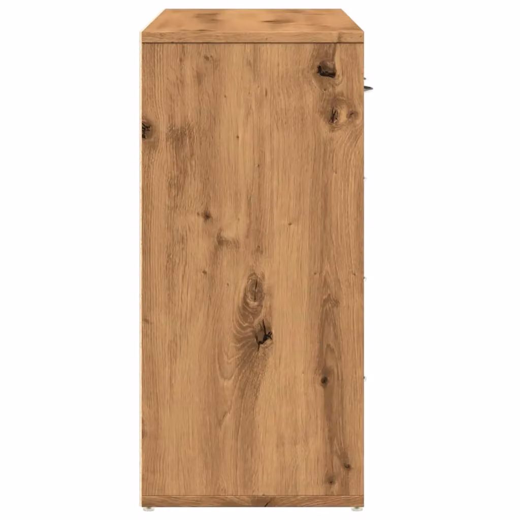 Berkfield Home Artisan Oak Sideboard in Brown, W/D/H: 88 x 30 x 64 cm – 3