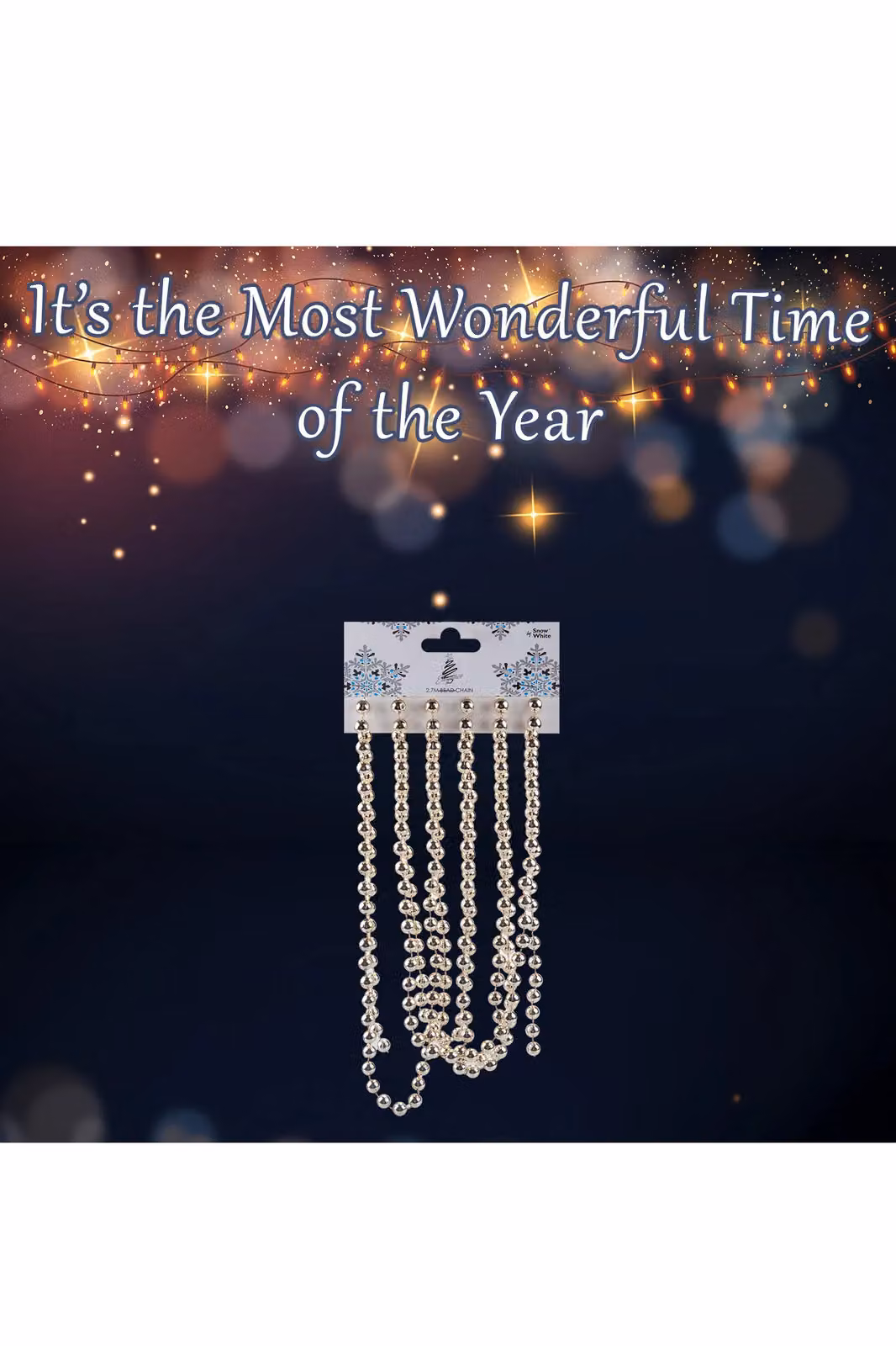 VFM e-Store Rose Gold Christmas Bead Chain Ornament – 2