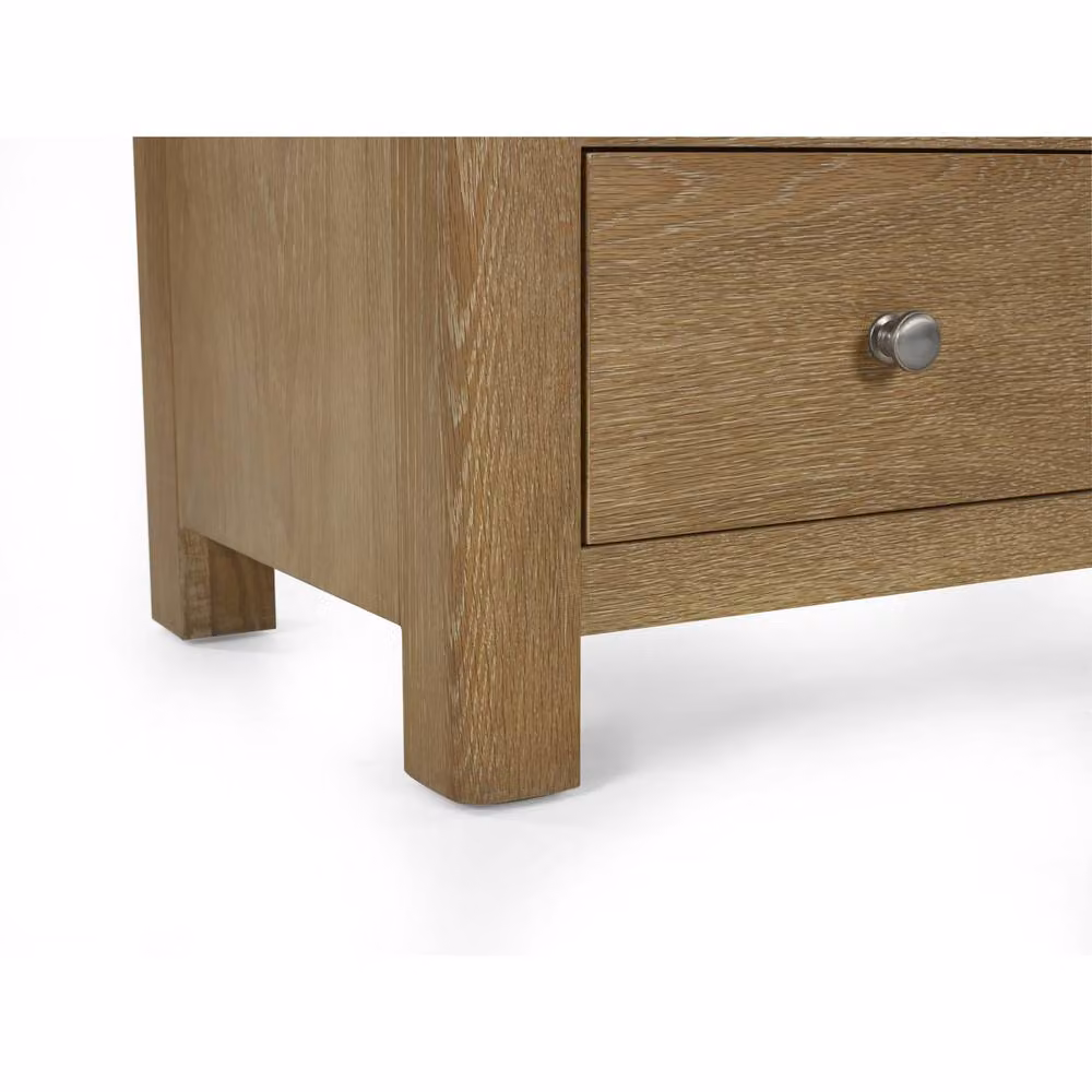 Cheshire Premium Hudson 3 Drawer Chest in Limed Oak, Brown – 2