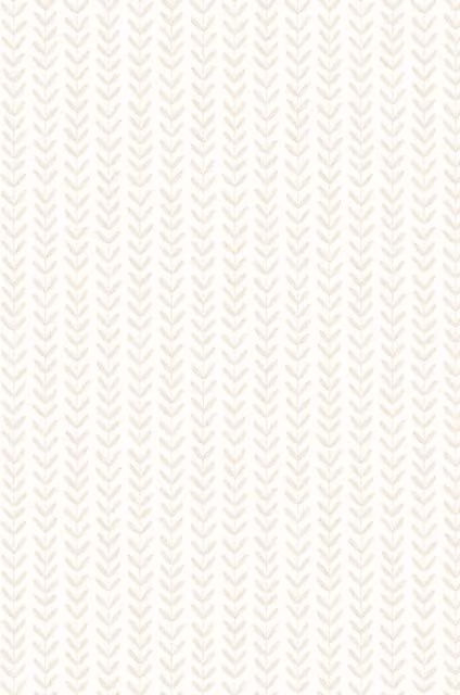 Hoopla Walls Ditsy Leaf Stripe Botanical Floral Wallpaper in Beige and Cream – 1