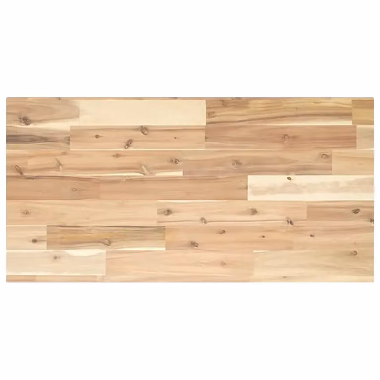 Berkfield Home Floating Shelf, Untreated Solid Acacia Wood, Brown, W/D/H: 100 x 40 x 2 cm