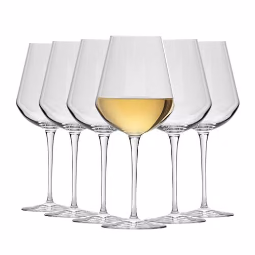 Bormioli Rocco Inalto Uno Wine Glasses, 470ml, Pack of 6, Transparent – 1