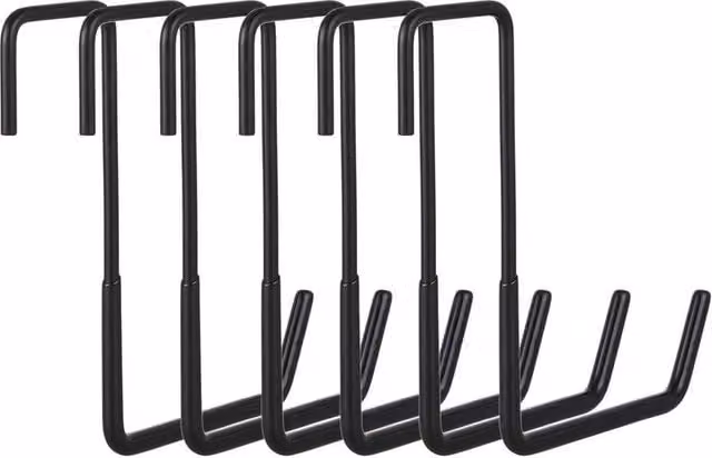 FLAVORA 6-Piece Heavy Duty Z-Shaped Multi-Purpose Hanging Hooks, Black – 1
