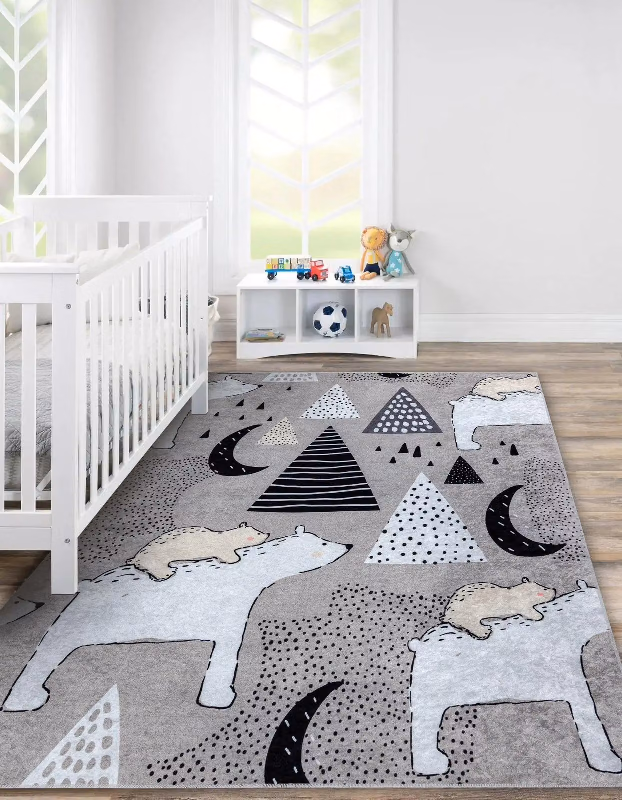 RugsX Junior Grey Kids Motif Rug, W: 160 cm x D: 220 cm – 3