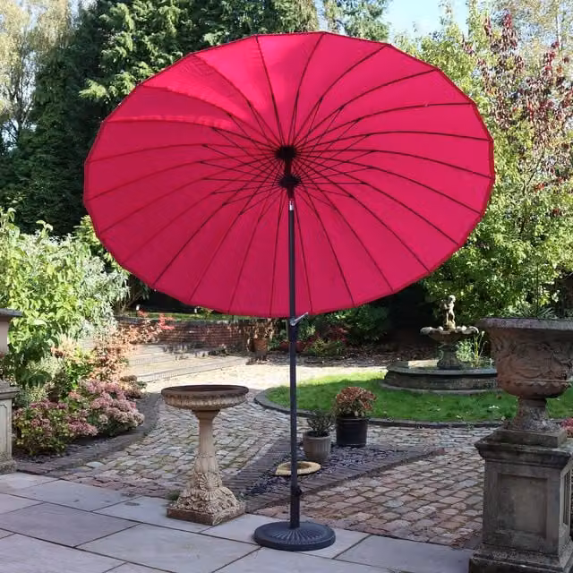Royalcraft Shanghai Crank and Tilt Parasol in Pink