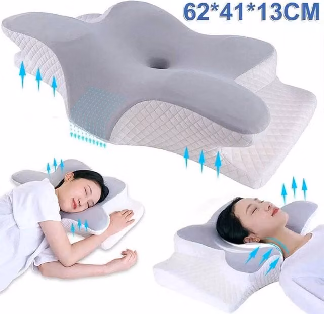 NESTLUNE Orthopaedic White Memory Foam Wedge Pillow for Adults
