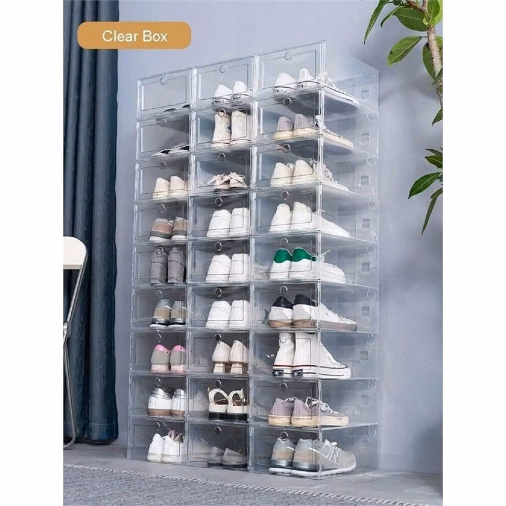 Nordara Set of 12 Transparent Stackable Acrylic Shoe Display Boxes, Width: 50 cm – 3