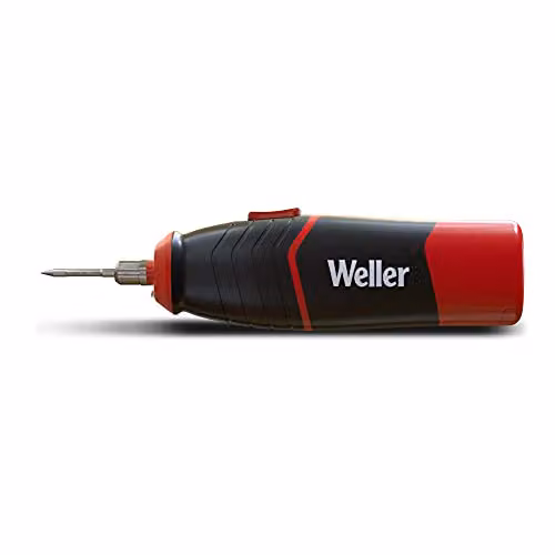 Weller WLIBA4EU Cordless 4.5W Soldering Iron in Red with Rechargeable Battery