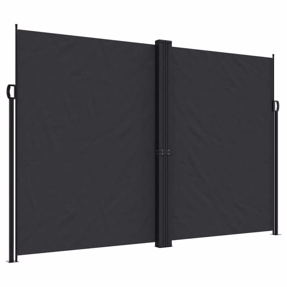 Berkfield Home Retractable Side Awning in Black, W/H: 1200 x 220 cm – 2