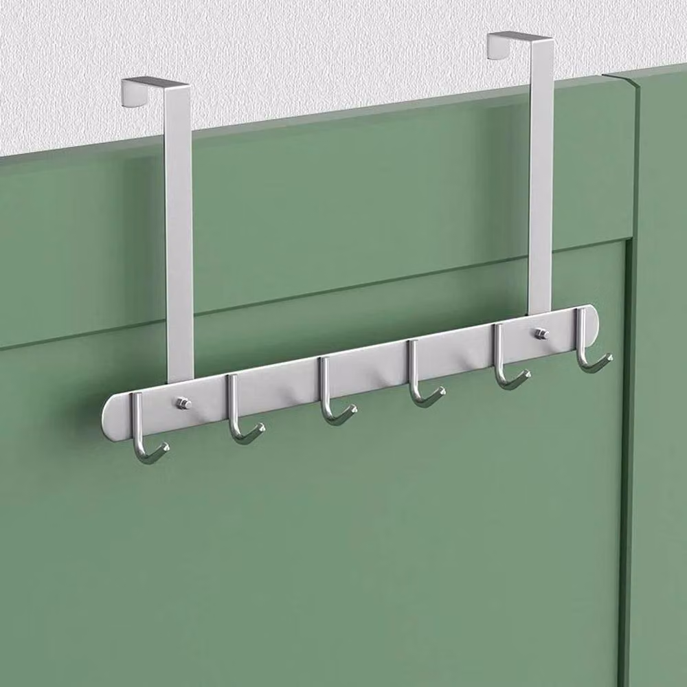 SPETLEK 7 Hook Clothes Coat and Jacket Rack in Silver – 2