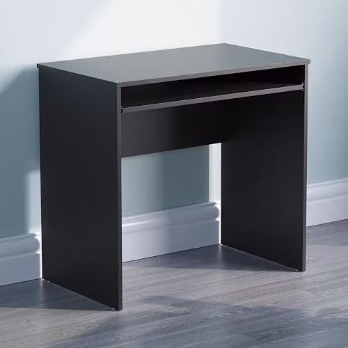 Vida Designs Huby Small Computer Desk in Black with Keyboard Tray – 5