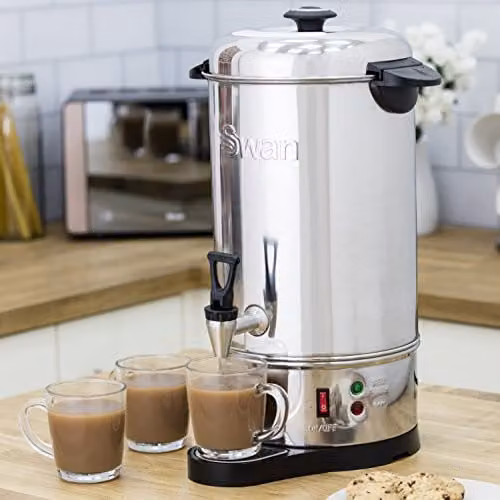 Swan SWU10L 10L Catering Urn with Automatic Temperature Control and Keep Warm Function, 1600W, Stainless Steel, Silver – 4